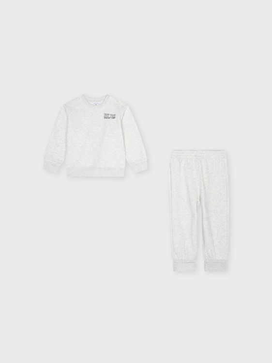 Picture of BD7980- BOYS ARMY GREEN /WHITE HIGH QUALITY  FLEECY 2 PCS